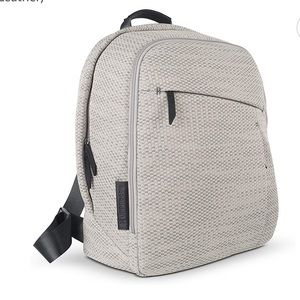 UPPAbaby Changing Backpack, Sierra Dune Knit / Black Leather gray diaper bag